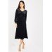 V-NECK MIDI VELVETEEN DRESS